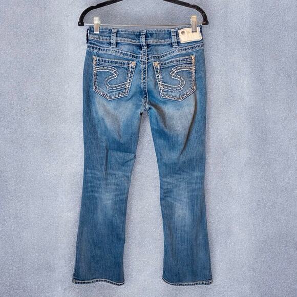 Vintage Y2K Silver Jeans Co Suki Medium Wash Low Rise Bootcut Jeans Size 30 - Picture 1 of 7